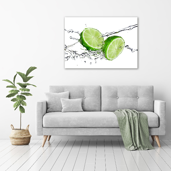 Wandbild Limetten und Wasser