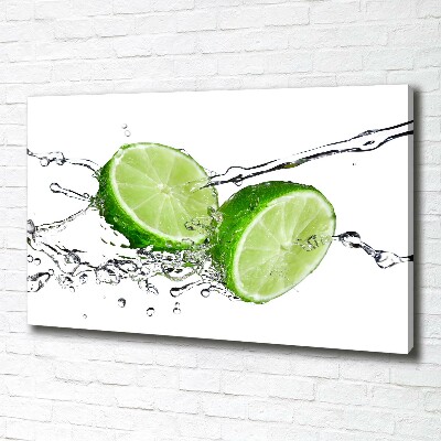 Wandbild Limetten und Wasser