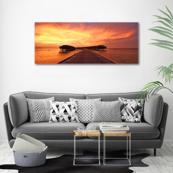 Wandbild Bungalows auf den Malediven