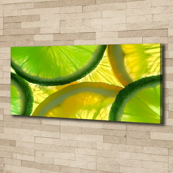 Wandbild Limette und Zitrone