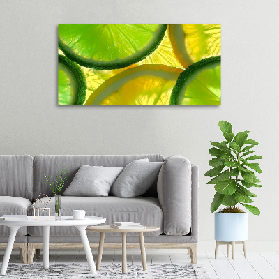 Wandbild Limette und Zitrone