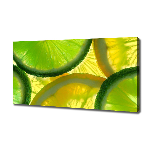 Wandbild Limette und Zitrone