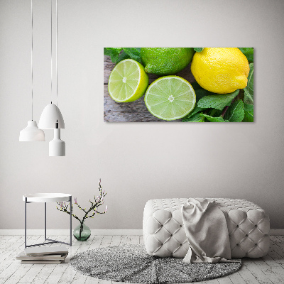 Bild auf leinwand Limette und Zitrone