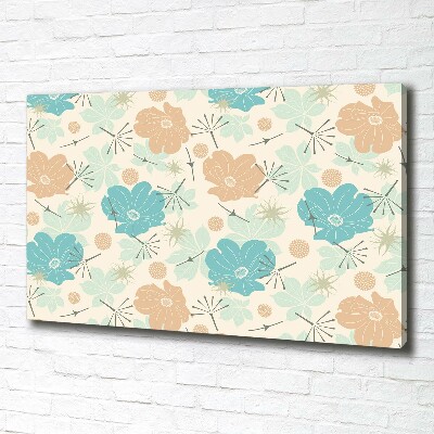 Wandbild Blumenmuster