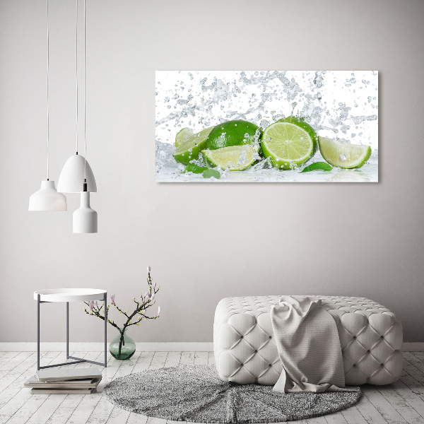 Bild auf leinwand Limetten und Wasser