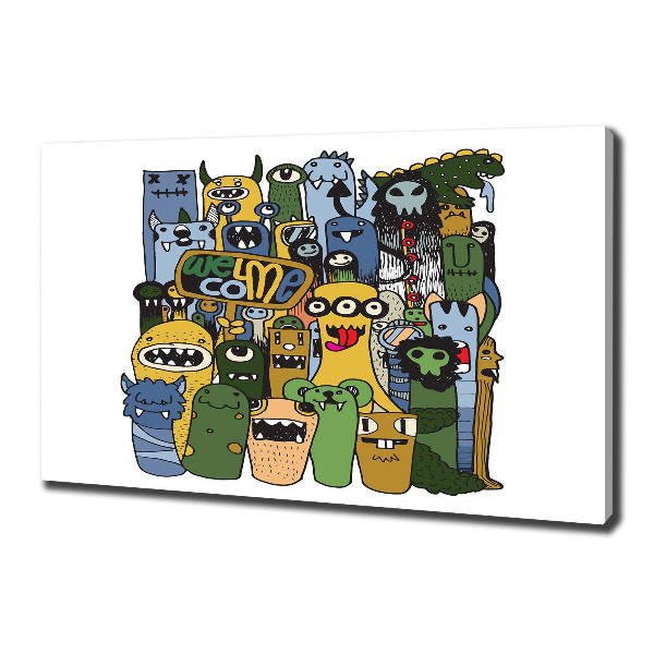 Wandbild Verrückte Monster