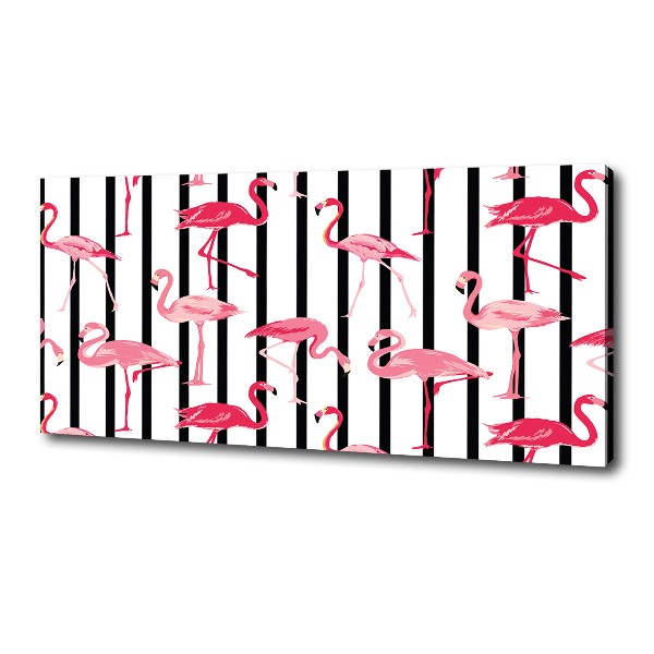 Wandbild Gestreifte Flamingos