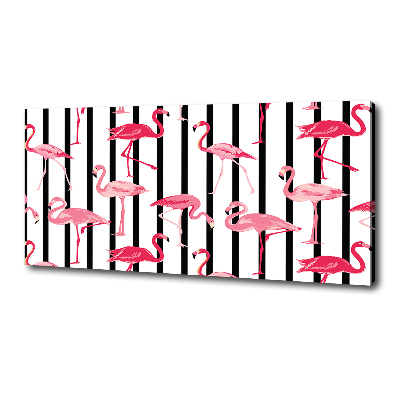 Wandbild Gestreifte Flamingos