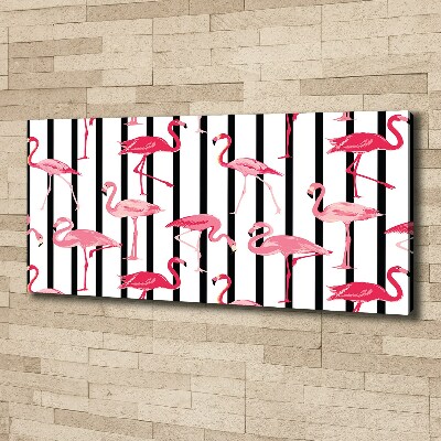 Wandbild Gestreifte Flamingos