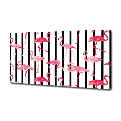 Wandbild Gestreifte Flamingos
