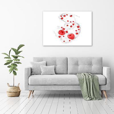 Wandbild Himbeeren mit Milch