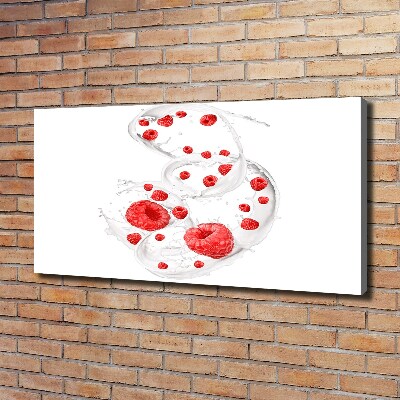 Wandbild Himbeeren mit Milch