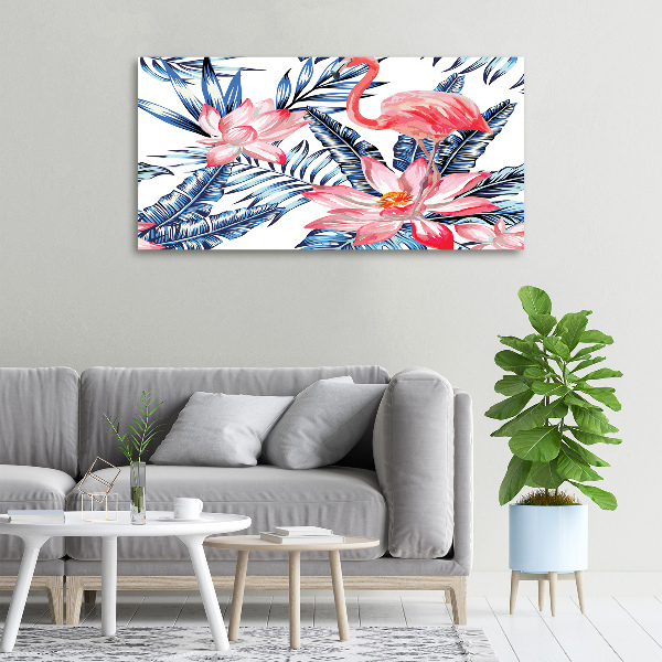 Fotobild Flamingos und Pflanzen