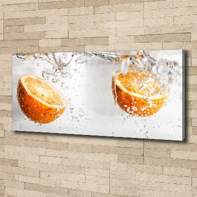 Bild auf leinwand Orangen unter Wasser
