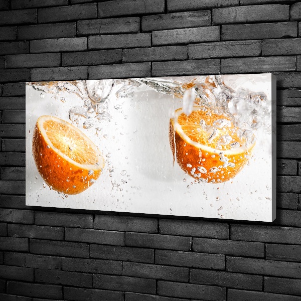 Bild auf leinwand Orangen unter Wasser