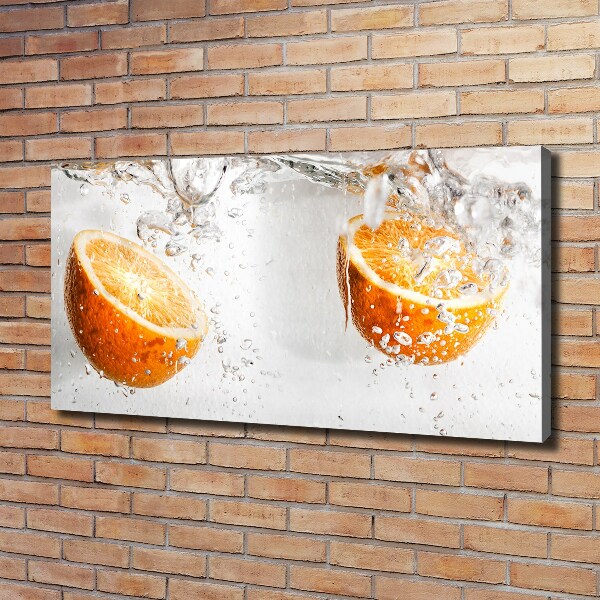 Bild auf leinwand Orangen unter Wasser