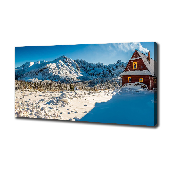 Wandbild Ein Ferienhaus in den Bergen