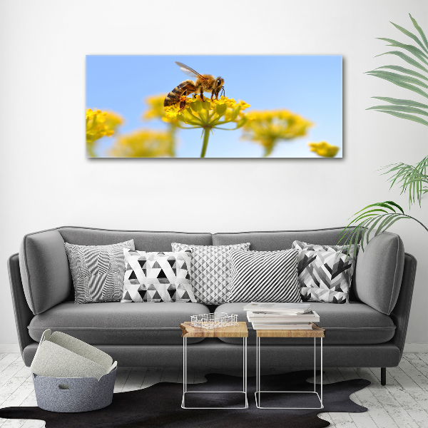 Bild auf leinwand Eine Biene auf einer Blume