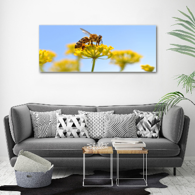Bild auf leinwand Eine Biene auf einer Blume