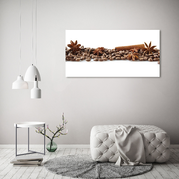 Wandbild Kaffeebohnen Zimt