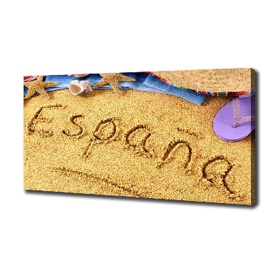 Wandbild Spanien-Inschrift