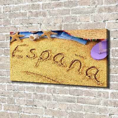 Wandbild Spanien-Inschrift