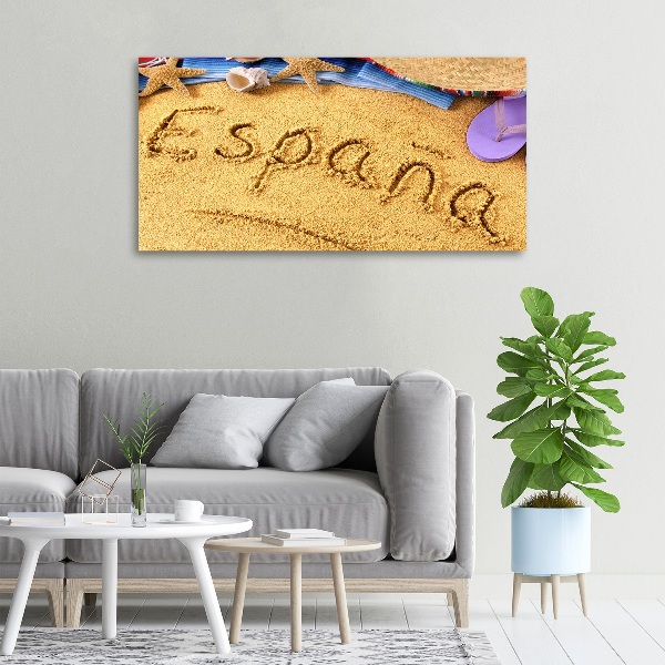 Wandbild Spanien-Inschrift