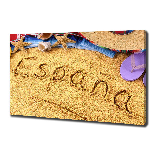 Wandbild Spanien-Inschrift