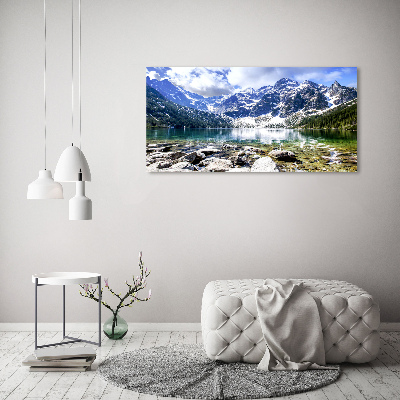 Bild auf leinwand Das Meeresauge der Tatra-Berge
