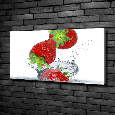 Wandbild Herabfallende Erdbeeren