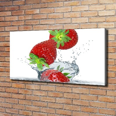 Wandbild Herabfallende Erdbeeren