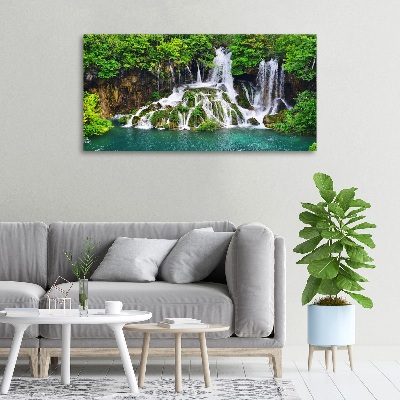 Wandbild Wasserfall in den Bergen