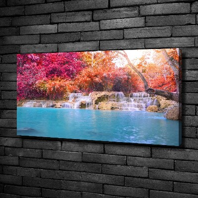 Wandbild Wasserfall im Wald