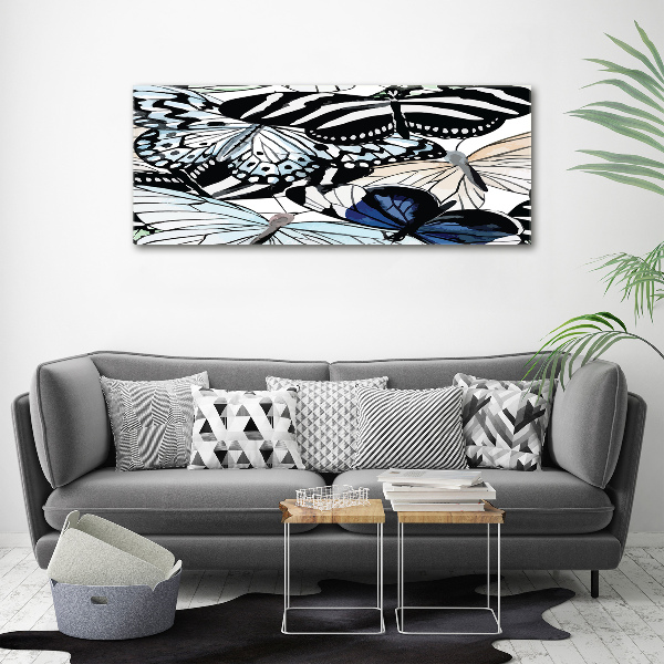 Bild auf leinwand Schmetterlinge und Blumen