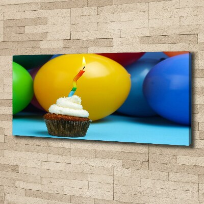 Bild auf leinwand Geburtstagscupcake