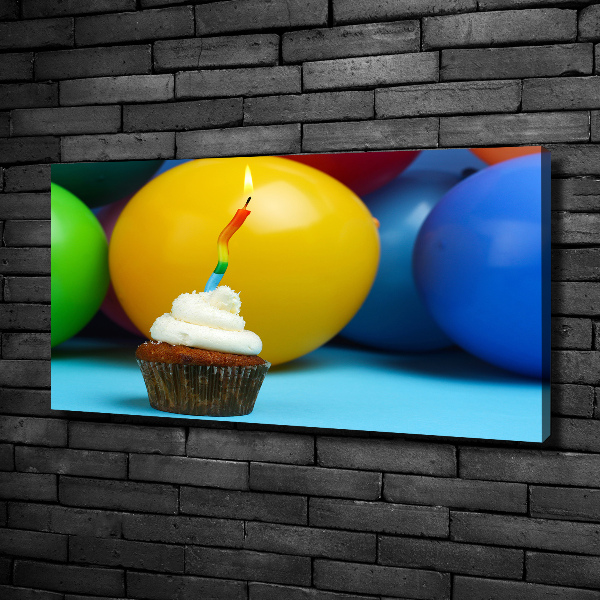 Bild auf leinwand Geburtstagscupcake