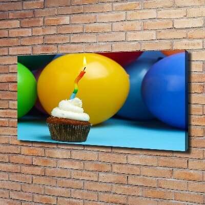 Bild auf leinwand Geburtstagscupcake