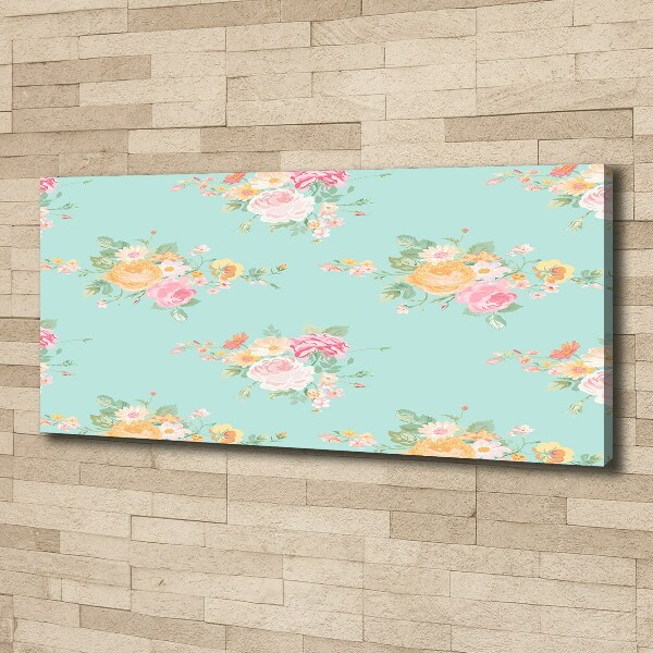 Wandbild Blumenmuster