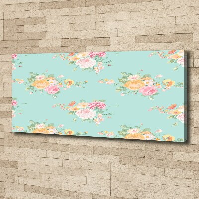 Wandbild Blumenmuster