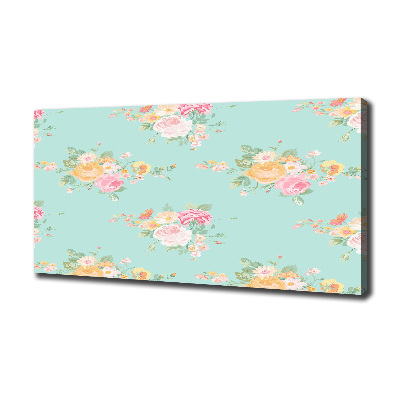 Wandbild Blumenmuster