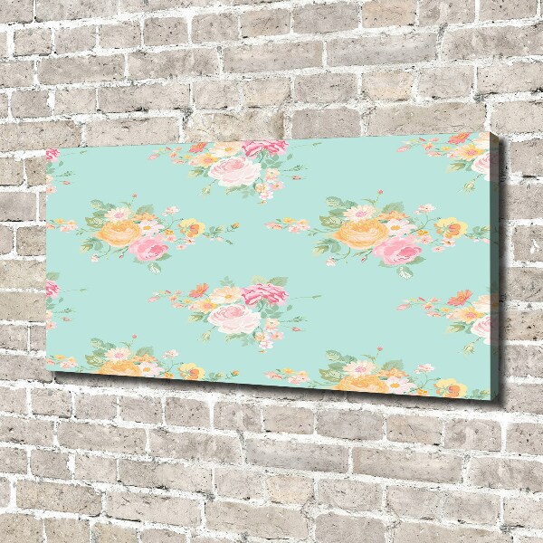 Wandbild Blumenmuster