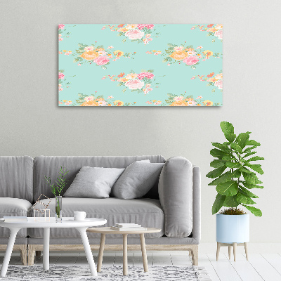Wandbild Blumenmuster