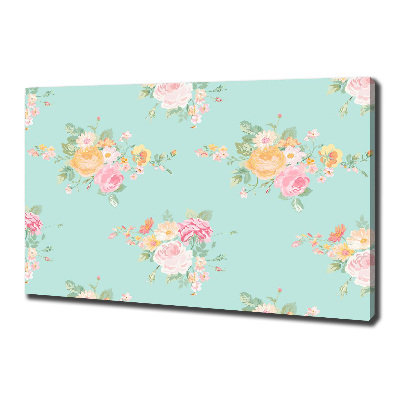 Wandbild Blumenmuster