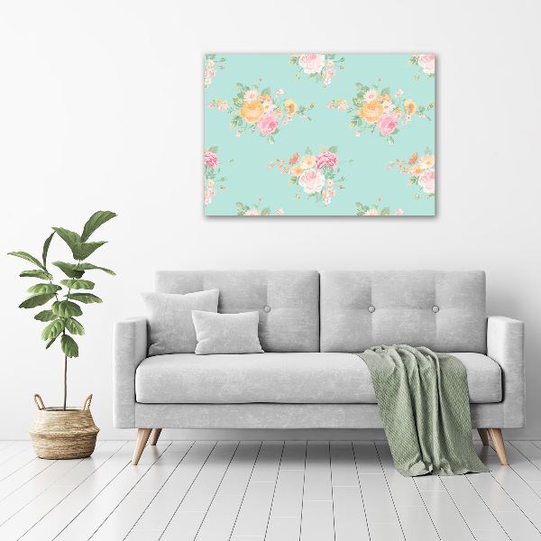 Wandbild Blumenmuster