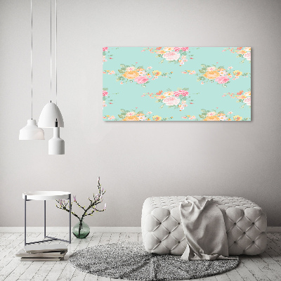 Wandbild Blumenmuster