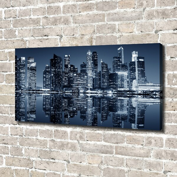 Bild auf leinwand Singapur bei Nacht