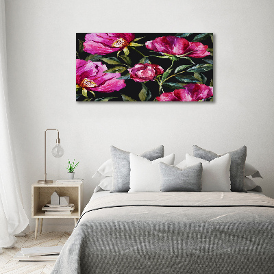 Bild auf leinwand Rosa Pfingstrosen