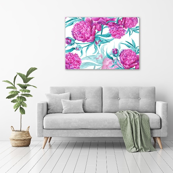 Wandbild Rosa Pfingstrosen