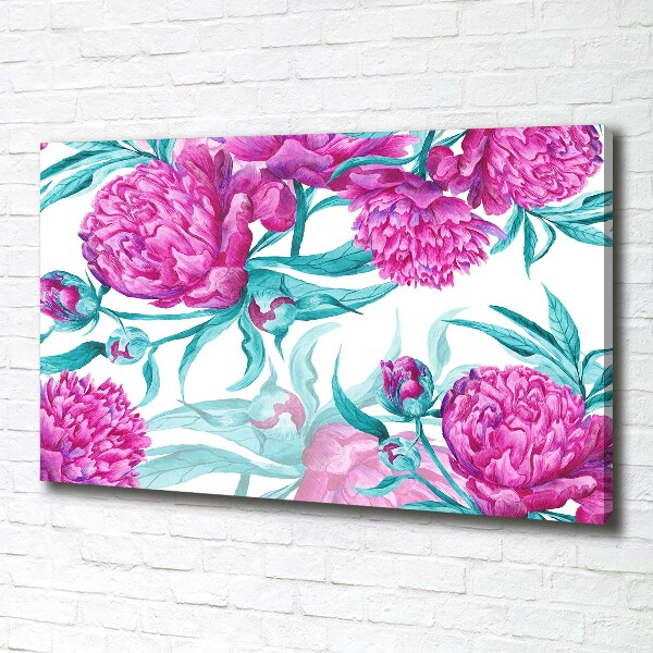 Wandbild Rosa Pfingstrosen