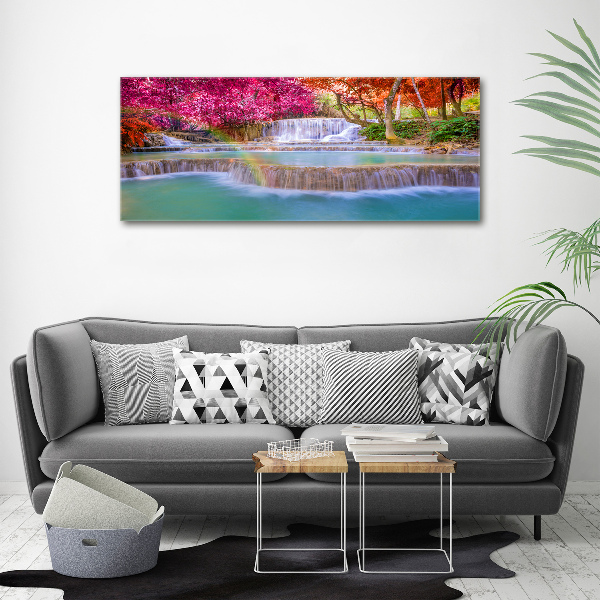 Wandbild Wasserfall im Wald